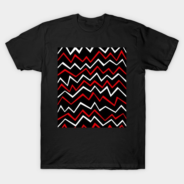 Zig Zag Black T-Shirt by GR8DZINE